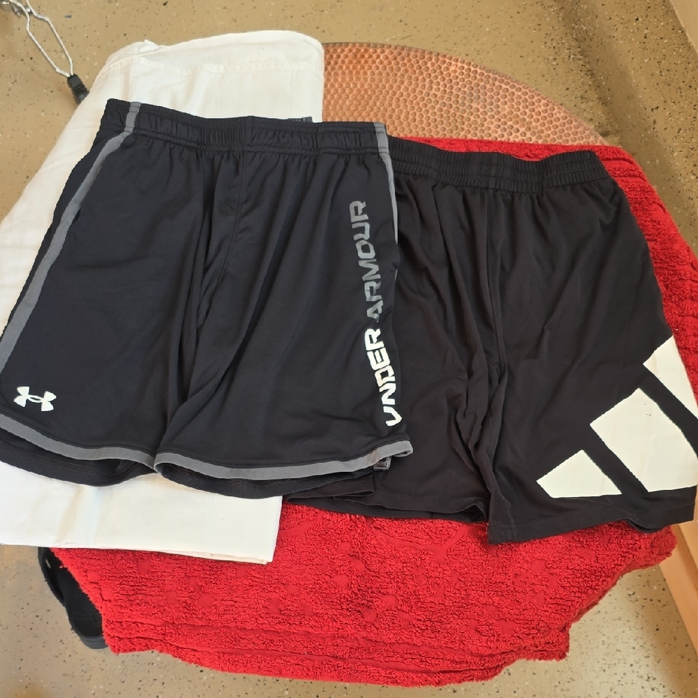 Under Armour Black and Gray Athletic Shorts